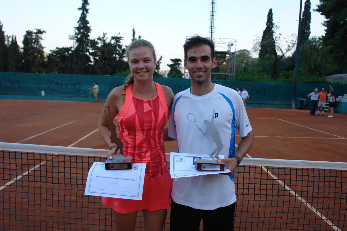 Γιάννης Στεργίου και Εμμανουέλα Αντωνάκη- Πρωταθλητές Αντισφαίρισης 2017