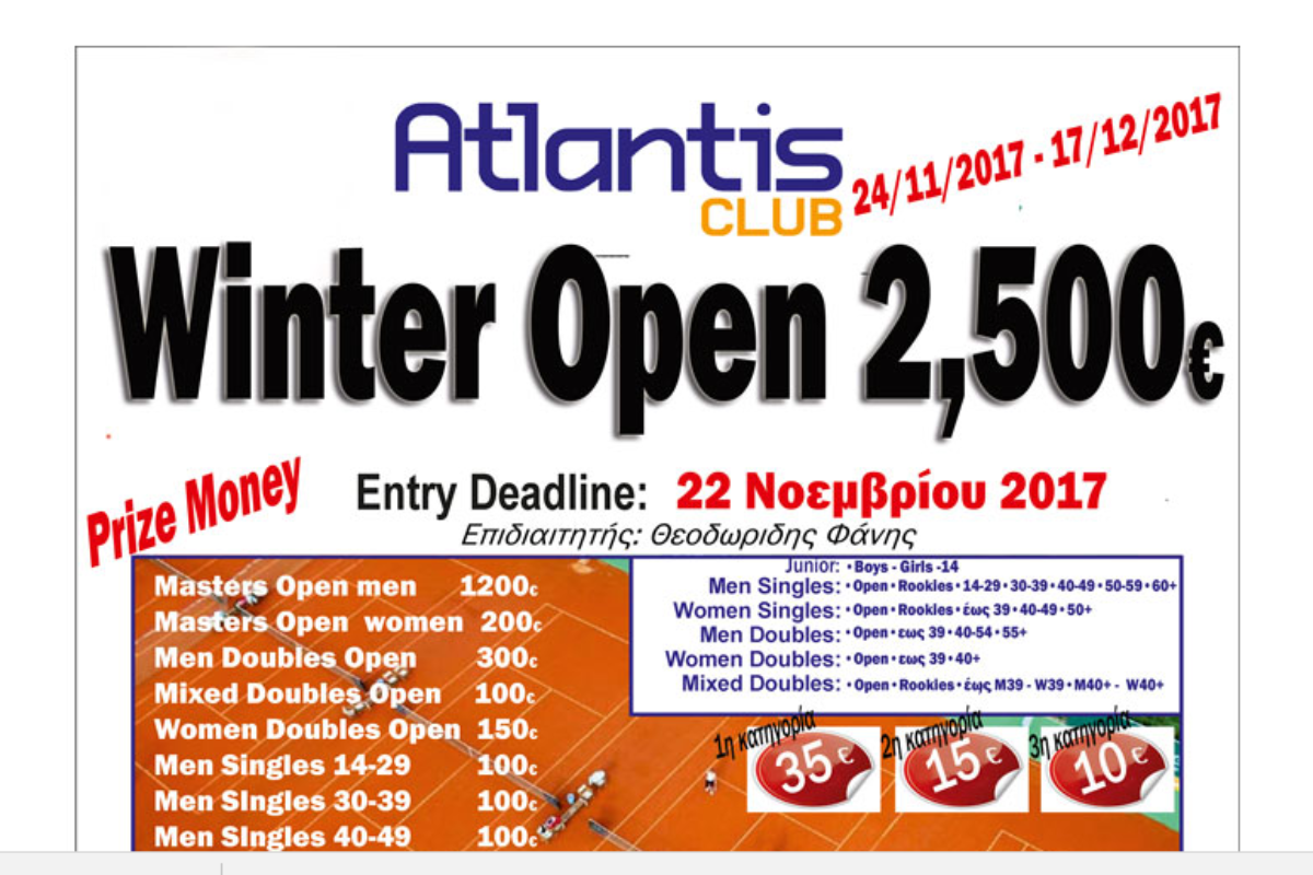 ATLANTIS WINTER OPEN 2017